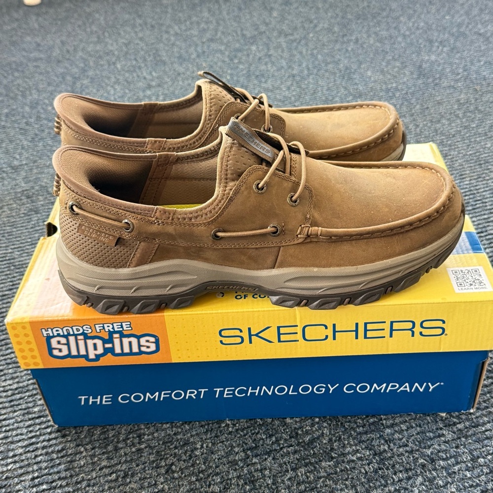Skechers Men's Tan/Brown Hands-Free Slip-In Casual Loafer